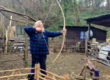 David Sinfield testing a new bow.