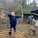 David Sinfield testing a new bow.
